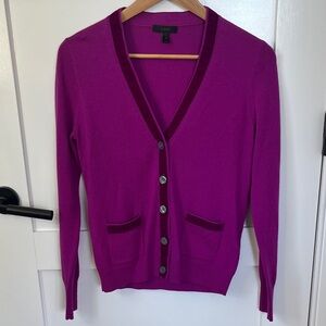 J. Crew Women's Magenta Cardigan Sweater